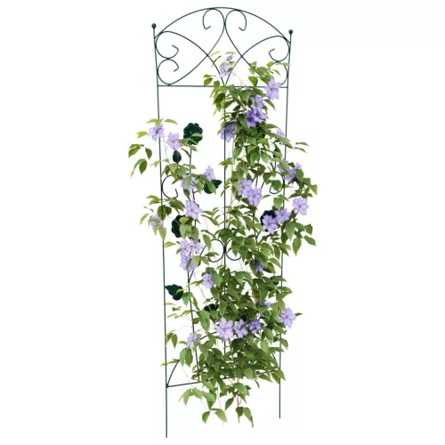  Kerti Kerítés Rács 3 pcs Zöld 112 x 40 cm Acél