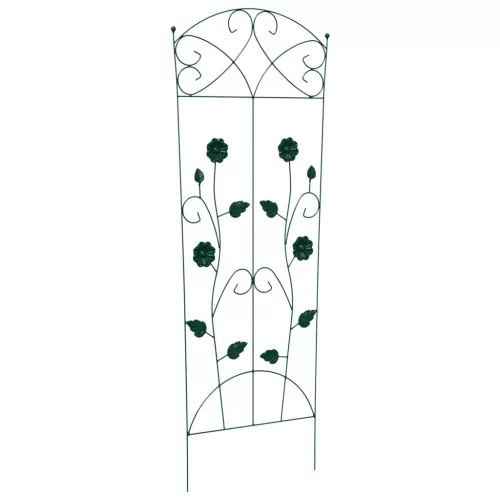  Kerti Kerítés Rács 3 pcs Zöld 112 x 40 cm Acél