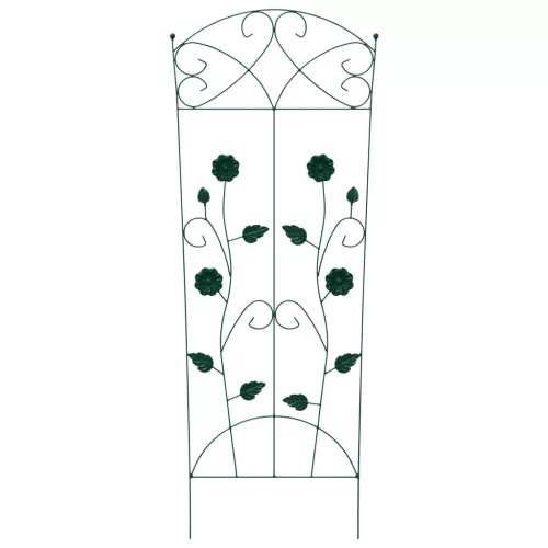  Kerti Kerítés Rács 3 pcs Zöld 112 x 40 cm Acél