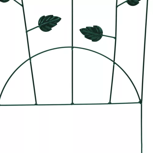  Kerti Kerítés Rács 3 pcs Zöld 112 x 40 cm Acél