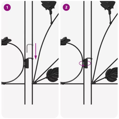  Kerti Kerítés Rács Fekete