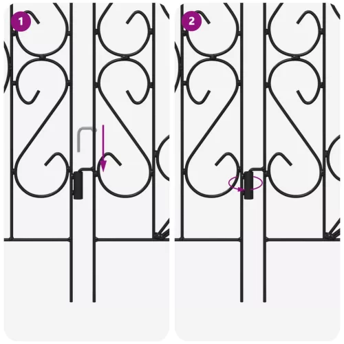  Kerti Kerítés Rács Fekete