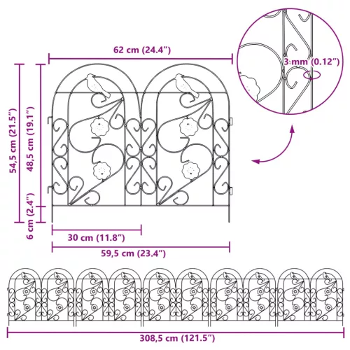  Kerti Kerítés Rács Fekete