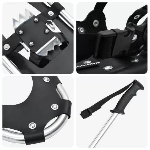  3 az 1-ben hólánc túrabotokkal Ezüst 25 hüvelyk