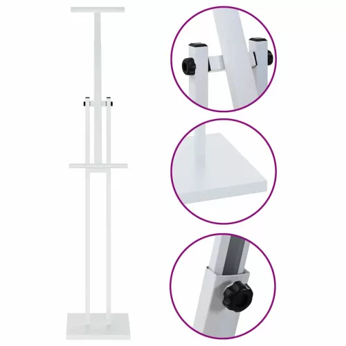  Kiállító Állvány Fehér 26,5 x 26,5 x 127 cm Acél