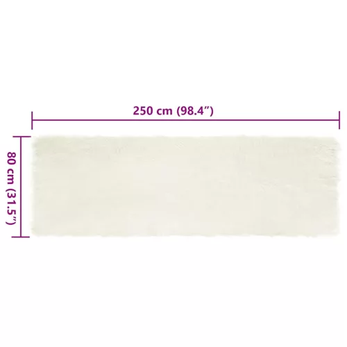  Szőnyegek Fehér 80 x 250 cm Akril, poliészter