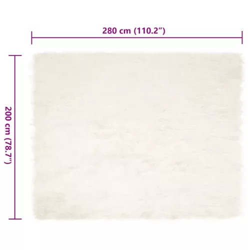  Műbárány szőnyeg Fehér 200 x 280 cm Poliészter