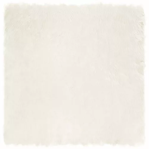  Műbárány szőnyeg Fehér 200 x 200 cm Poliészter