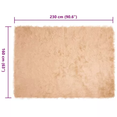  Műbárány szőnyeg Bézs 160 x 230 cm Poliészter