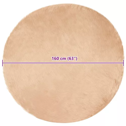  Műbárány szőnyeg Bézs 160 x 160 cm Poliészter