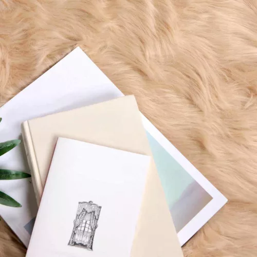  Műbárány szőnyeg Bézs 80 x 120 cm Poliészter