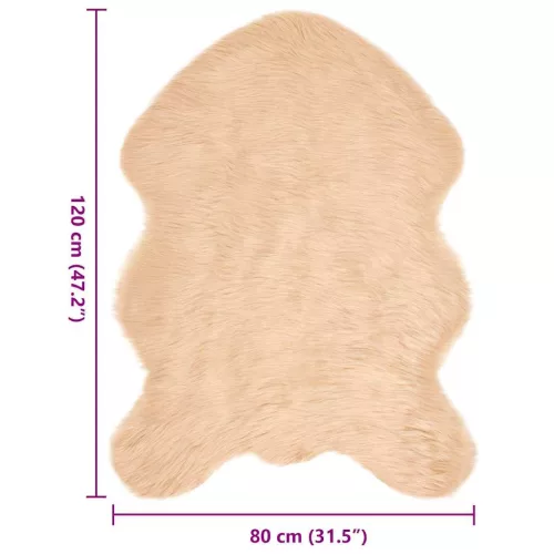  Műbárány szőnyeg Bézs 80 x 120 cm Poliészter