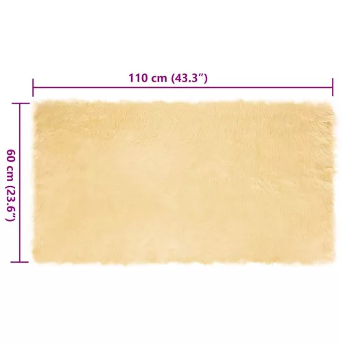  Műbárány szőnyeg Krém 60 x 110 cm Poliészter