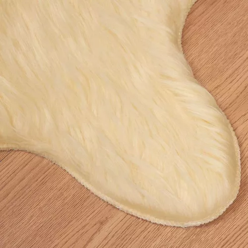  Műbárány szőnyeg Krém 50 x 80 cm Poliészter