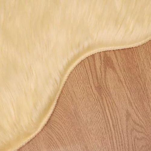  Műbárány szőnyeg Krém 50 x 80 cm Poliészter