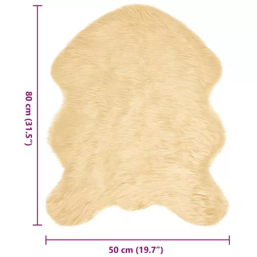  Műbárány szőnyeg Krém 50 x 80 cm Poliészter
