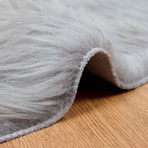  Műbárány szőnyeg Szürke 120 x 120 cm Poliészter