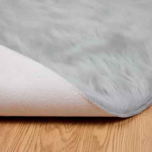  Műbárány szőnyeg Szürke 120 x 120 cm Poliészter