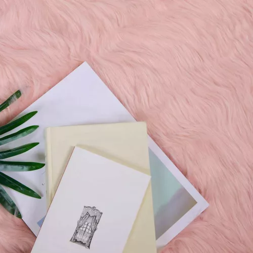  Műbárány szőnyeg Rózsaszín 120 x 120 cm Poliészter