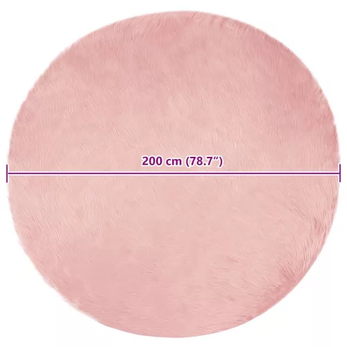  Műbárány szőnyeg Rózsaszín 200 x 200 cm Poliészter
