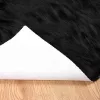  Műbárány szőnyeg Fekete 60 x 110 cm Poliészter