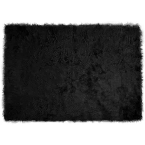  Műbárány szőnyeg Fekete 140 x 200 cm Poliészter