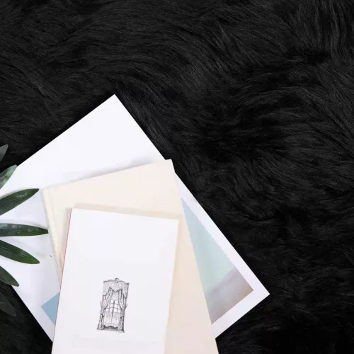  Műbárány szőnyeg Fekete 230 x 160 cm Poliészter