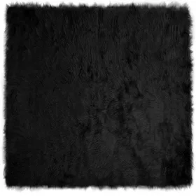  Műbárány szőnyeg Fekete 200 x 200 cm Poliészter