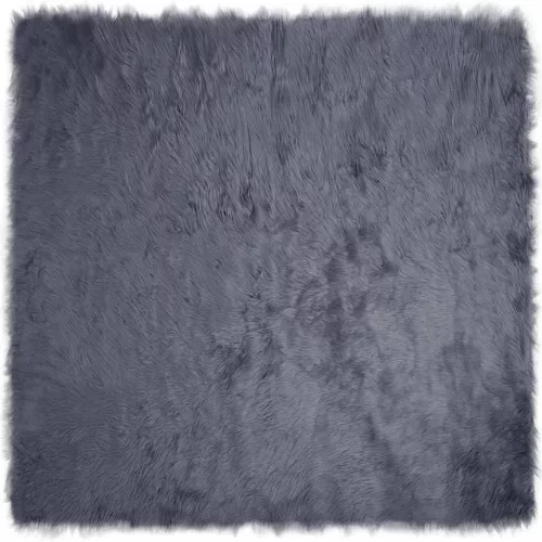  Műbárány szőnyeg Antracit 160 x 160 cm Poliészter