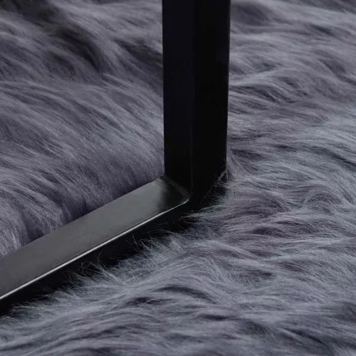  Műbárány szőnyeg Antracit 240 x 240 cm Poliészter