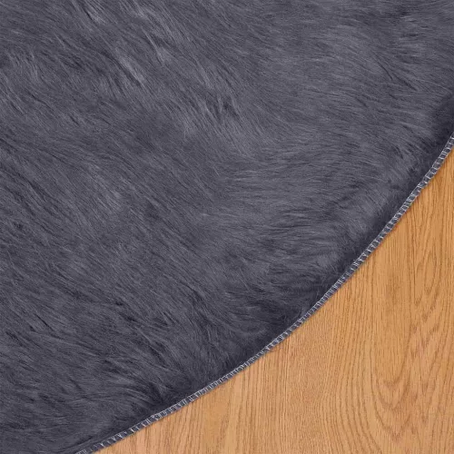  Műbárány szőnyeg Antracit 100 x 100 cm Poliészter