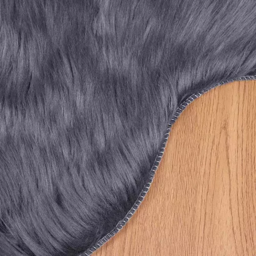  Műbárány szőnyeg Antracit 50 x 80 cm Poliészter