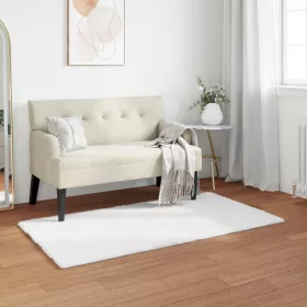    Mű Nyúl Szőr Szőnyeg Olite Fehér 60 x 110 cm Poliészter