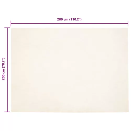  Mű Nyúl Szőr Szőnyeg Fehér 200 x 280 cm Poliészter