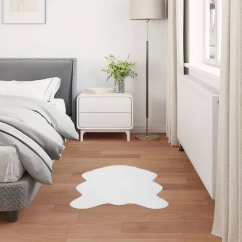  Mű Nyúl Szőr Szőnyeg Olite Fehér 60 x 90 cm Poliészter