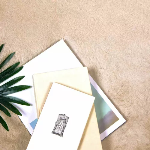  Mű Nyúl Szőr Szőnyeg Bézs 80 x 150 cm Poliészter