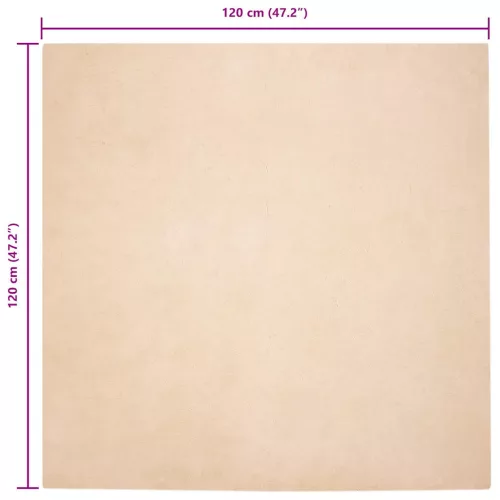  Mű Nyúl Szőr Szőnyeg Bézs 120 x 120 cm Poliészter
