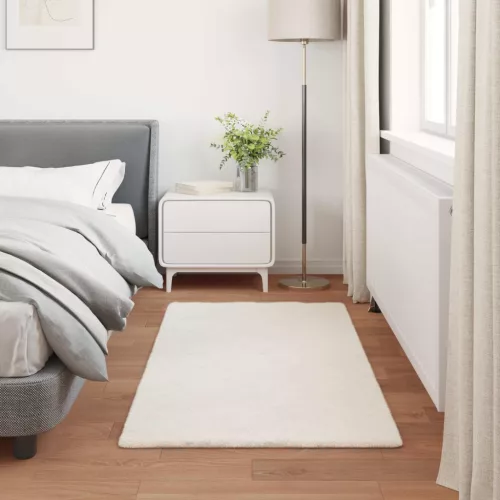 Mű Nyúl Szőr Szőnyeg Olite Krém 60 x 110 cm Poliészter