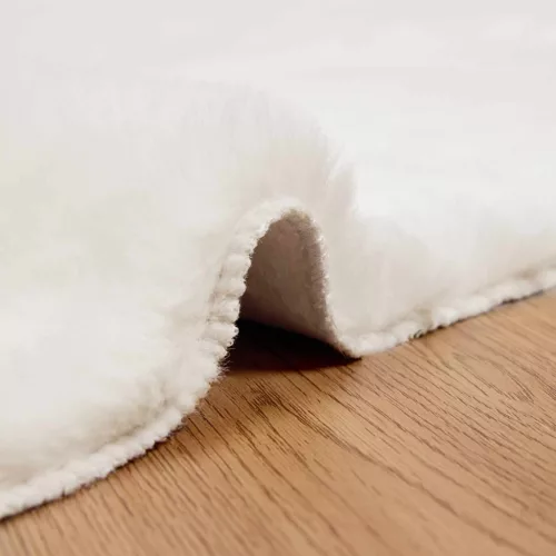  Mű Nyúl Szőr Szőnyeg Olite Krém 60 x 110 cm Poliészter