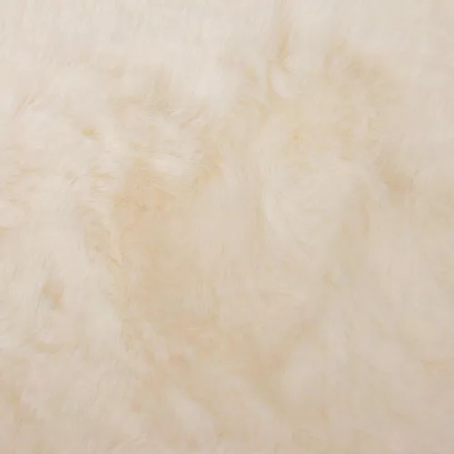  Mű Nyúl Szőr Szőnyeg Krém 160 x 160 cm Poliészter