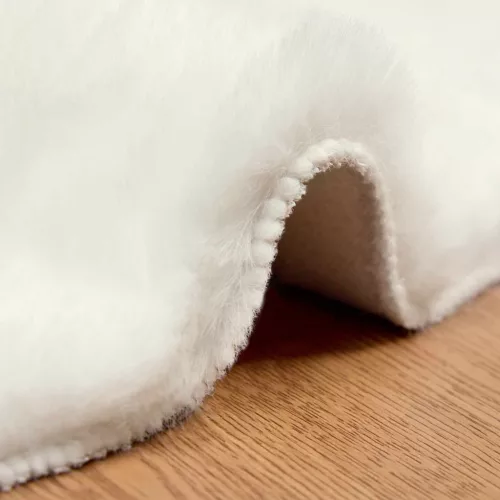  Mű Nyúl Szőr Szőnyeg Olite Krém Ø 80 cm Poliészter