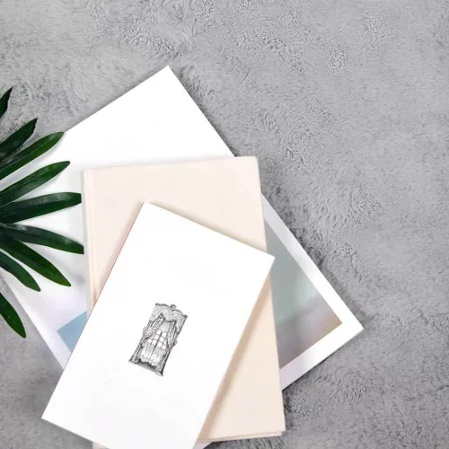  Mű Nyúl Szőr Szőnyeg Szürke 240 x 340 cm Poliészter