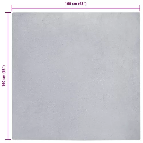  Mű Nyúl Szőr Szőnyeg Szürke 160 x 160 cm Poliészter