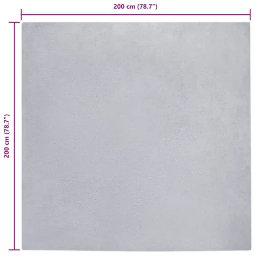  Mű Nyúl Szőr Szőnyeg Szürke 200 x 200 cm Poliészter