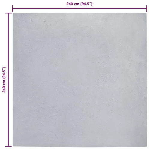  Mű Nyúl Szőr Szőnyeg Szürke 240 x 240 cm Poliészter