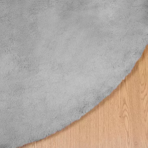  Mű Nyúl Szőr Szőnyeg Olite Szürke Ø 100 cm Poliészter