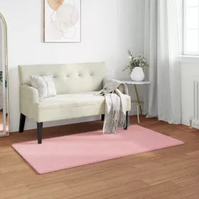    Mű Nyúl Szőr Szőnyeg Olite Rózsaszín 60 x 110 cm Poliészter