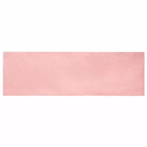  Mű Nyúl Szőr Szőnyeg Rózsaszín 80 x 250 cm Poliészter