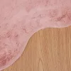  Mű Nyúl Szőr Szőnyeg Olite Rózsaszín 50 x 80 cm Poliészter