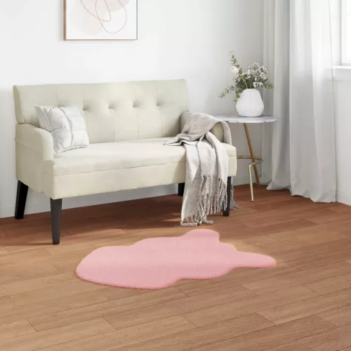  Mű Nyúl Szőr Szőnyeg Olite Rózsaszín 60 x 90 cm Poliészter